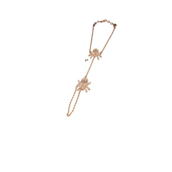 Vintage Pink Vermeil Over Sterling Spider Wristlet (A4057) - Picture 2 of 7